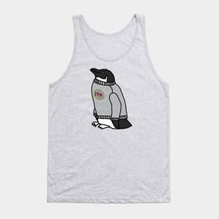 Penguin Wearing a Sweater at Christmas Tank Top